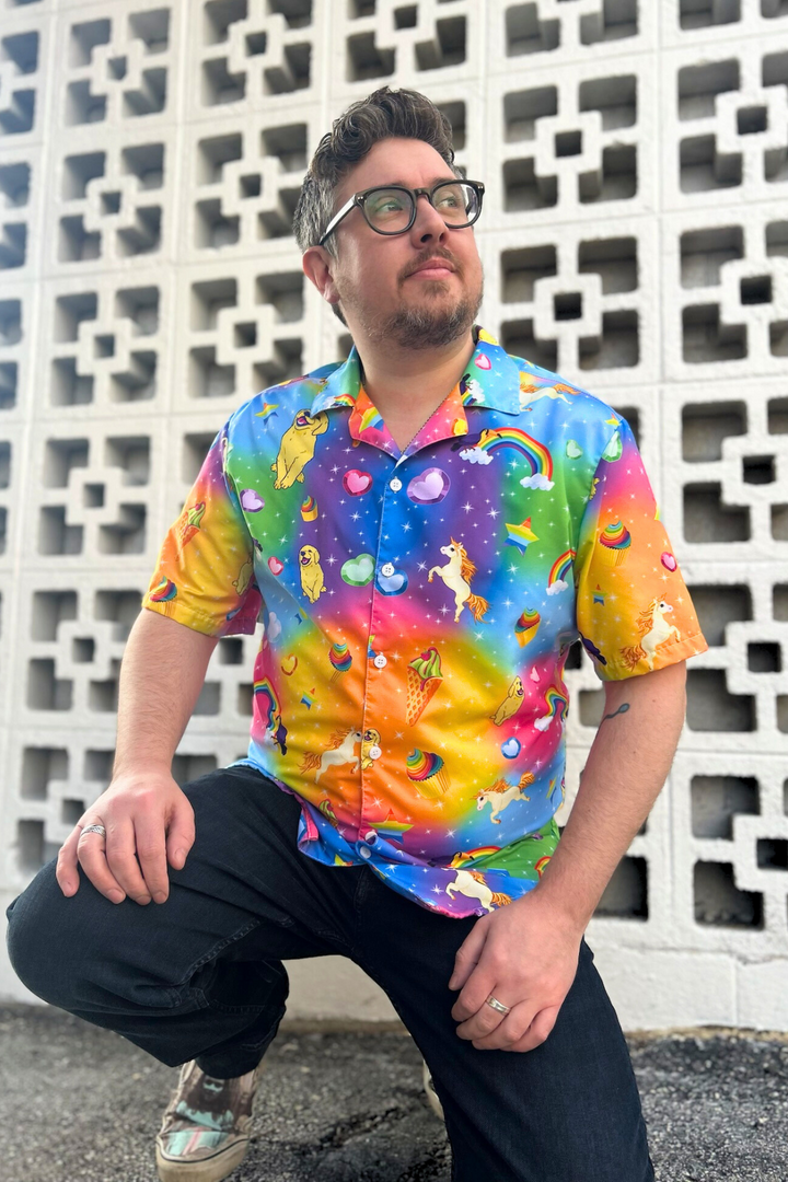 "Y2K Vibez" button shirt