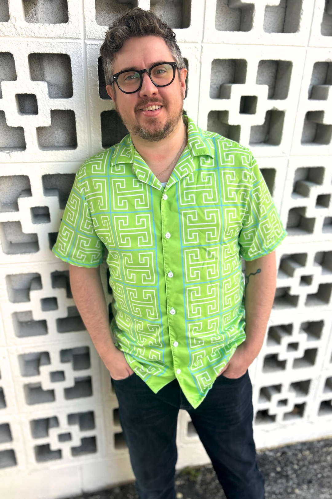 "Key Lime" button shirt