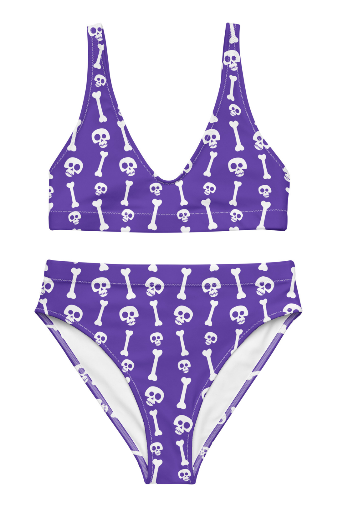"No Bones About It" Recycled high-waisted bikini