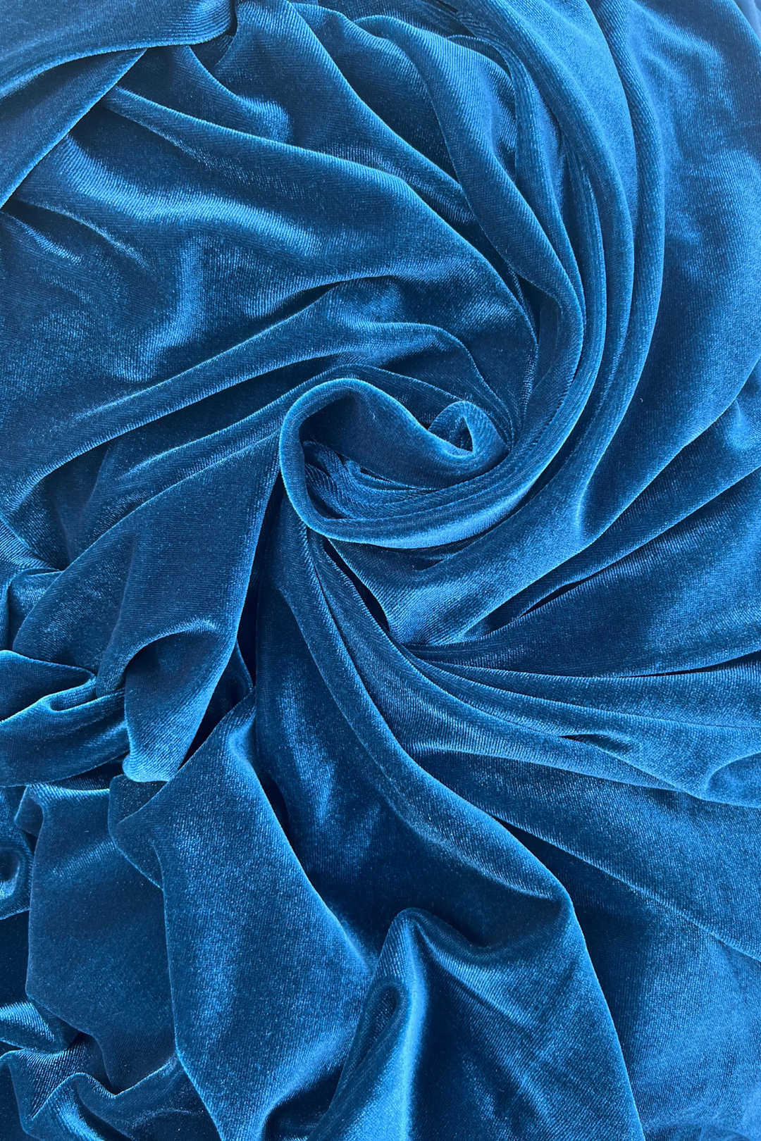 'The Technicolor Teal' Velvet Caftan