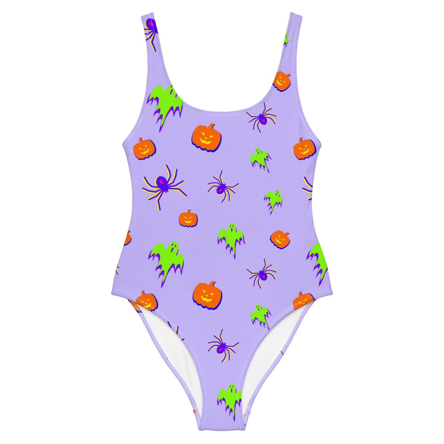"All Tricks No Treats" One-Piece Swimsuit