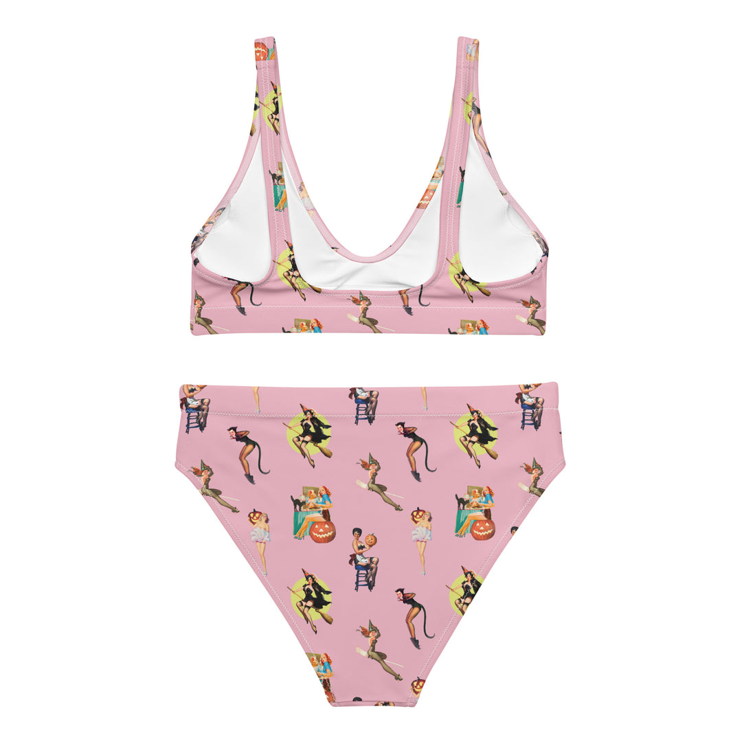 "Spooky Betties" Recycled high-waisted bikini