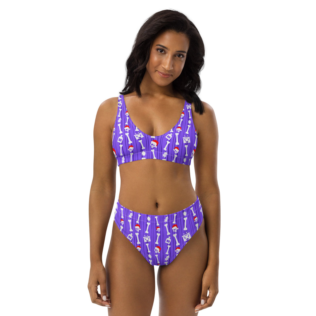 "Bone Daddy Claws" Recycled high-waisted bikini