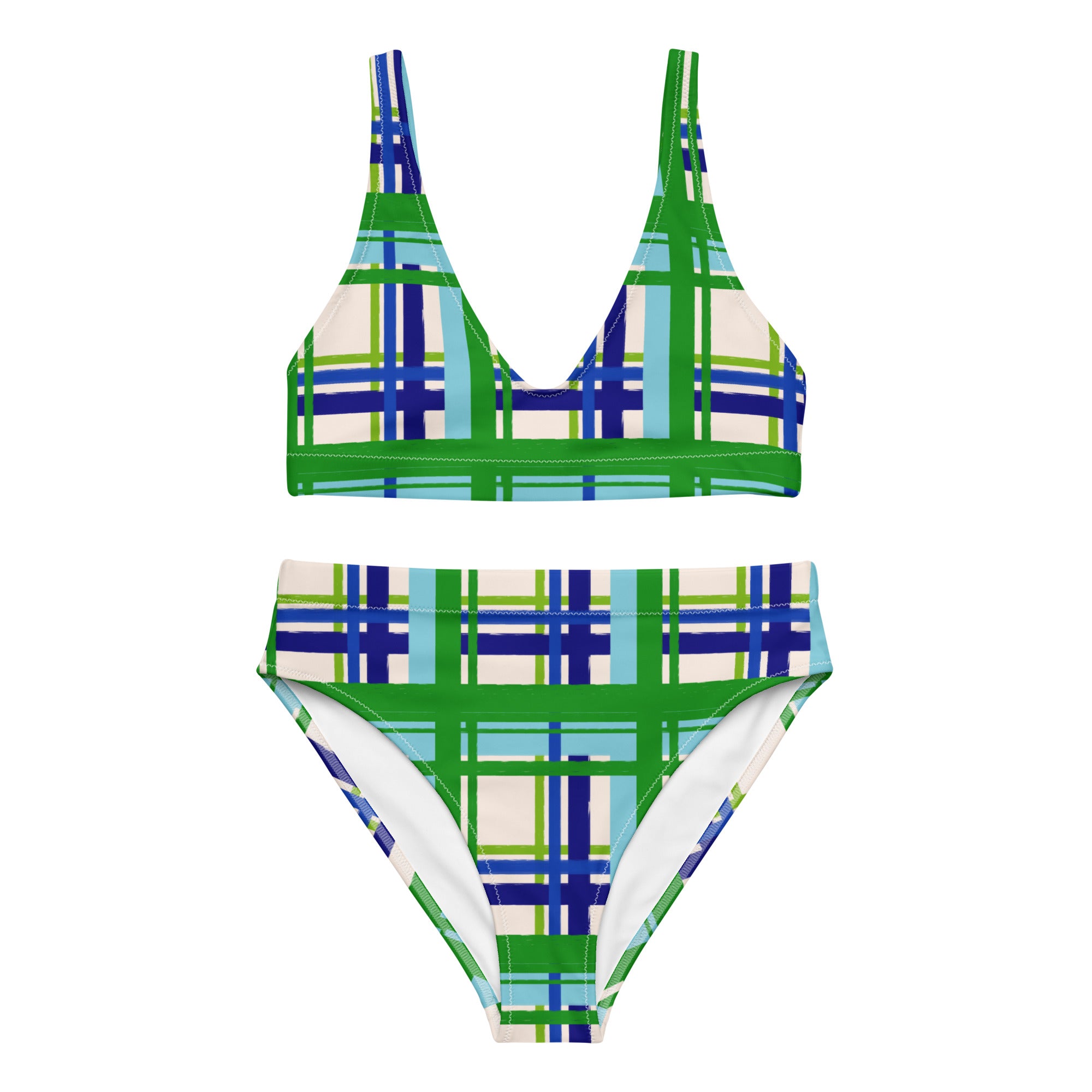 Trend4us Orange Recycled High-Waisted Bikini