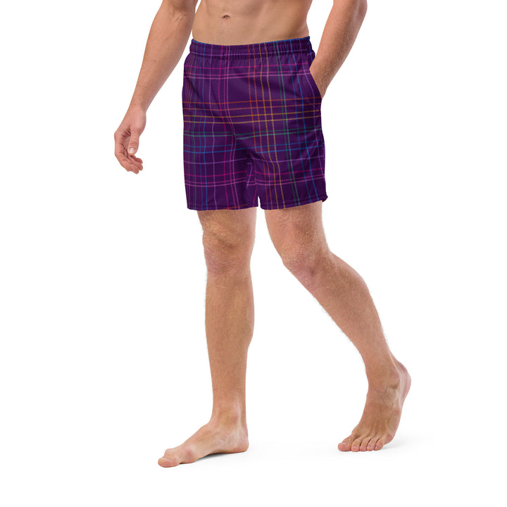 "Mad for Plaid" Men's swim trunks