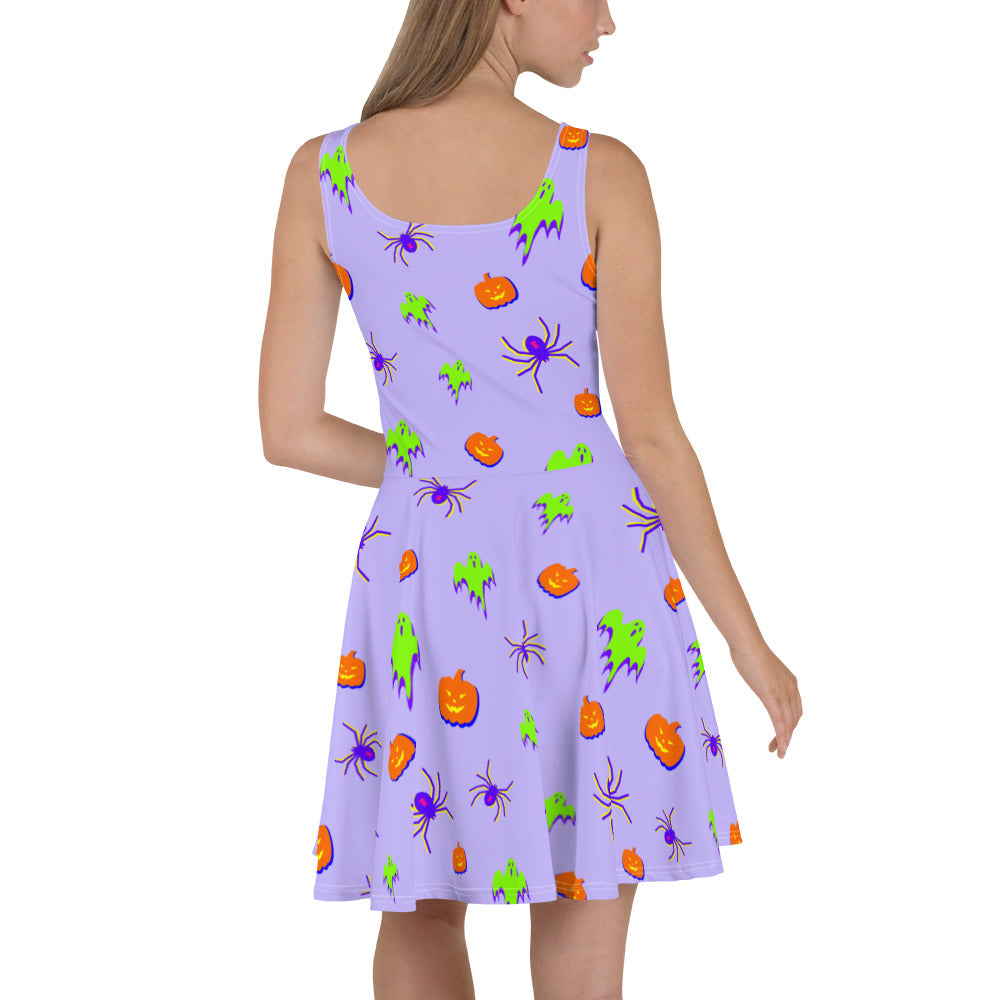 "All Tricks No Treats" Skater Dress