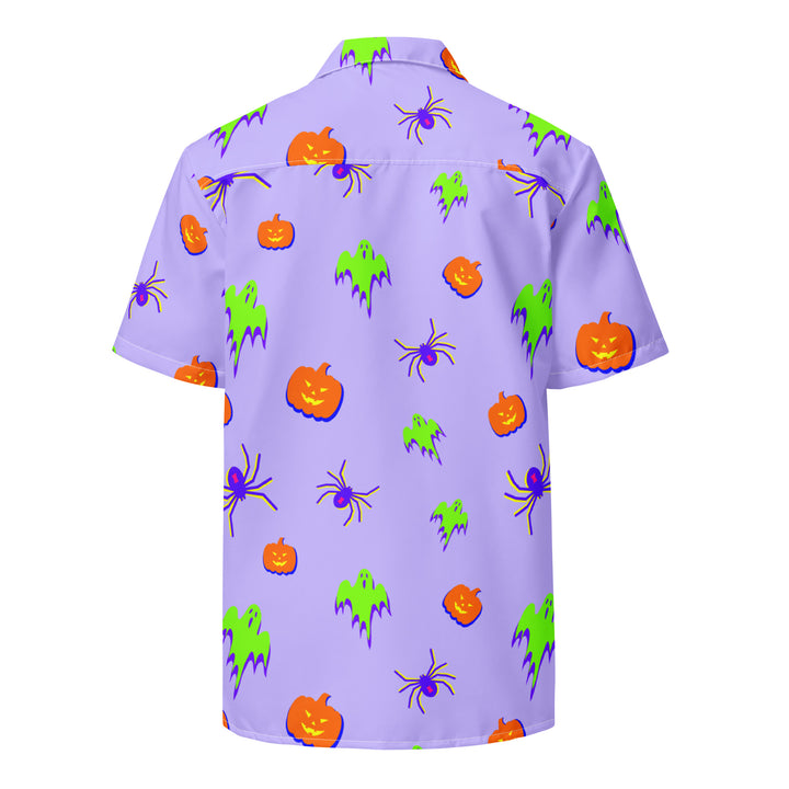 "All Tricks No Treats" button shirt