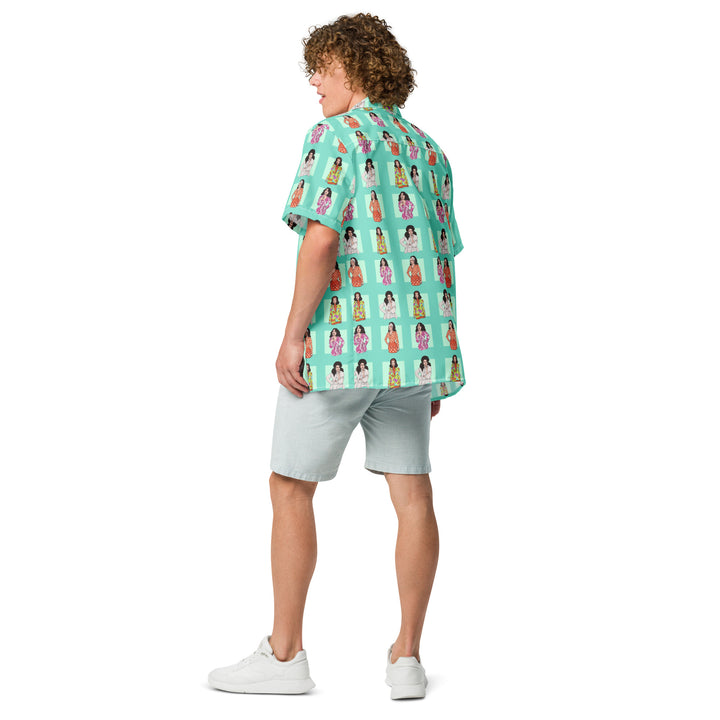 "The Flashing Girl" button shirt