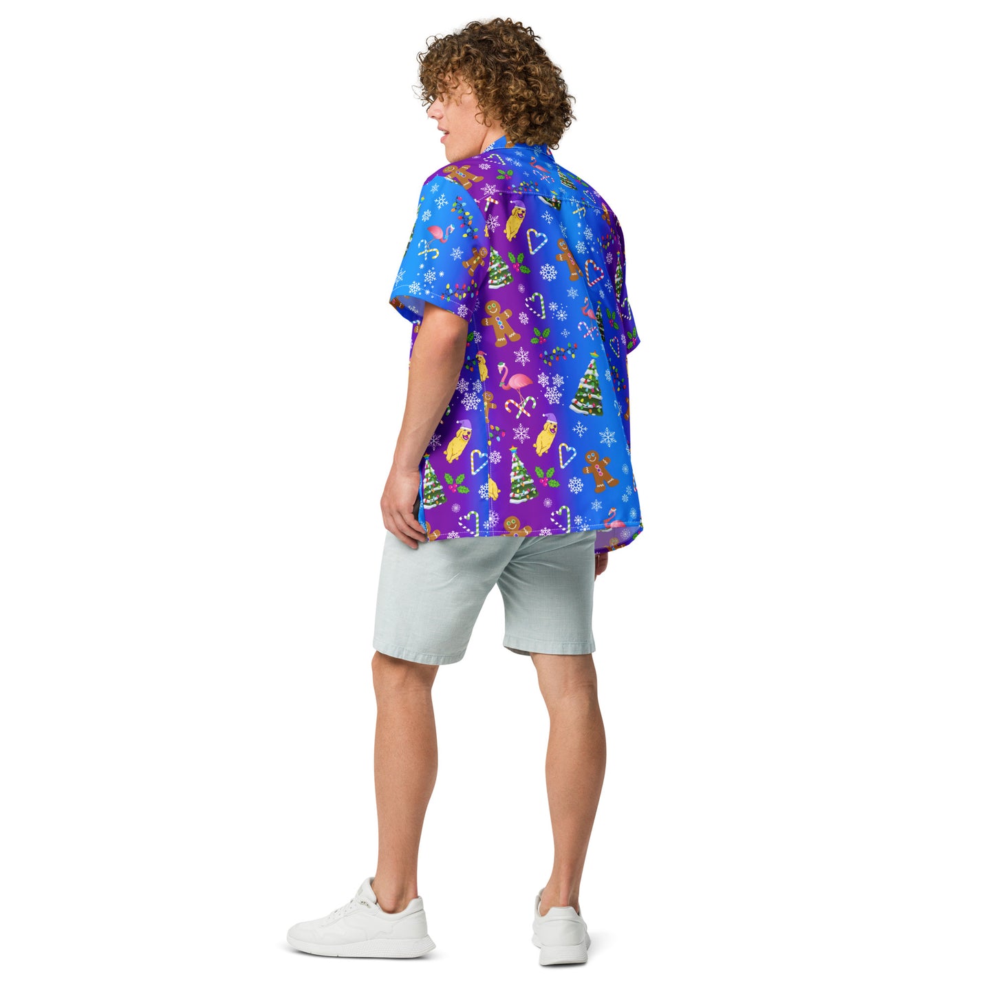 "A Holly Jolly Y2K" Unisex button shirt
