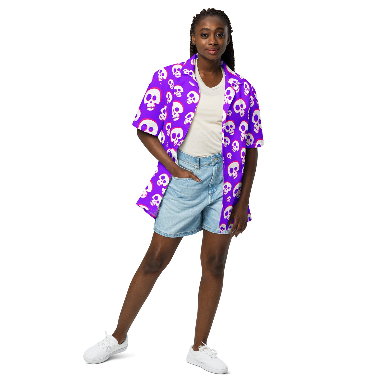 "Creepy Cute Zombie" Unisex button shirt