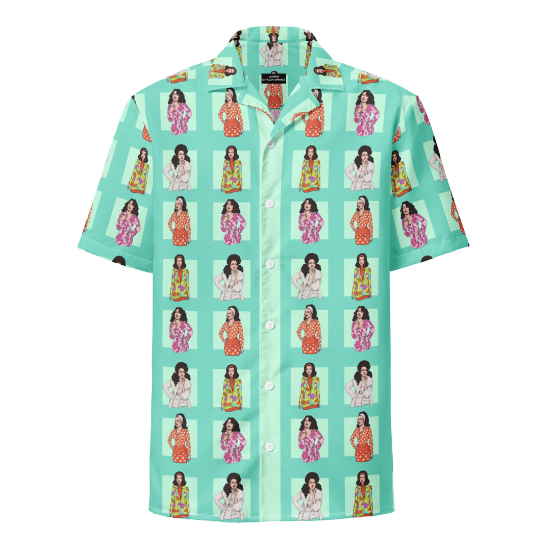"The Flashing Girl" button shirt