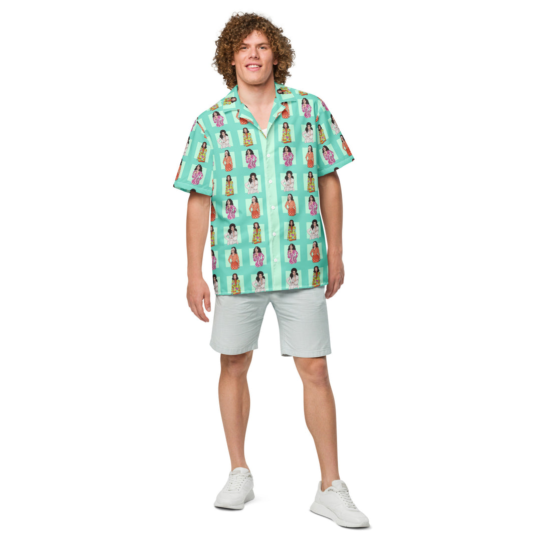 "The Flashing Girl" button shirt