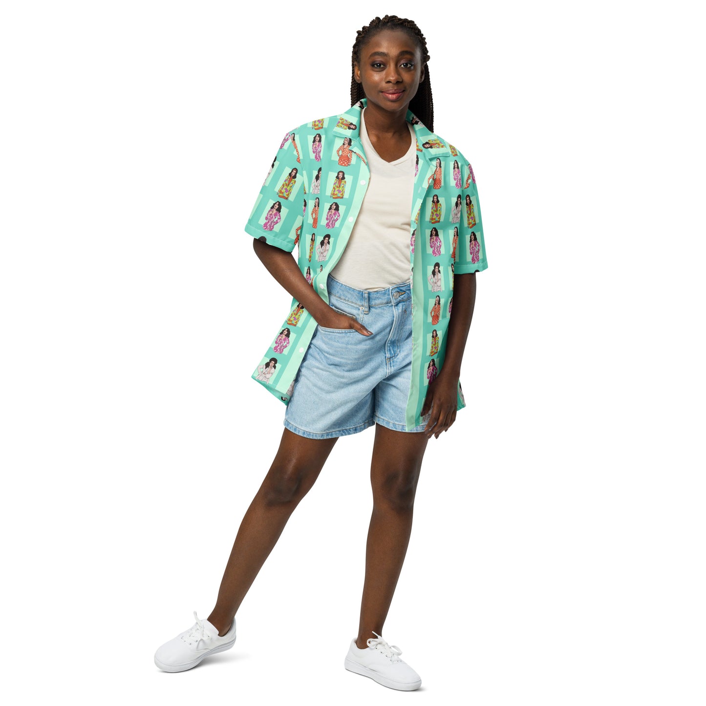 "The Flashing Girl" Unisex button shirt