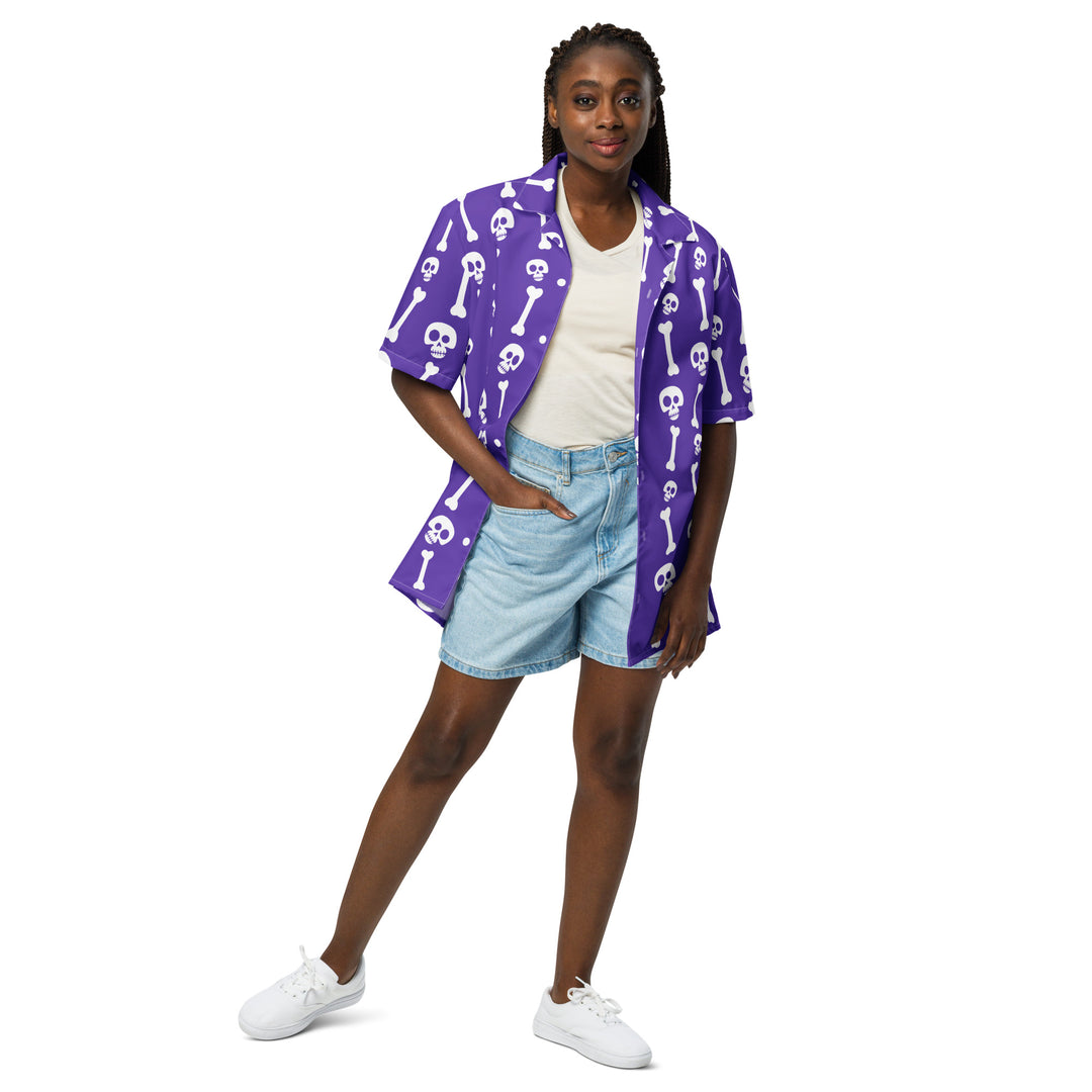 "No Bones About It" button shirt