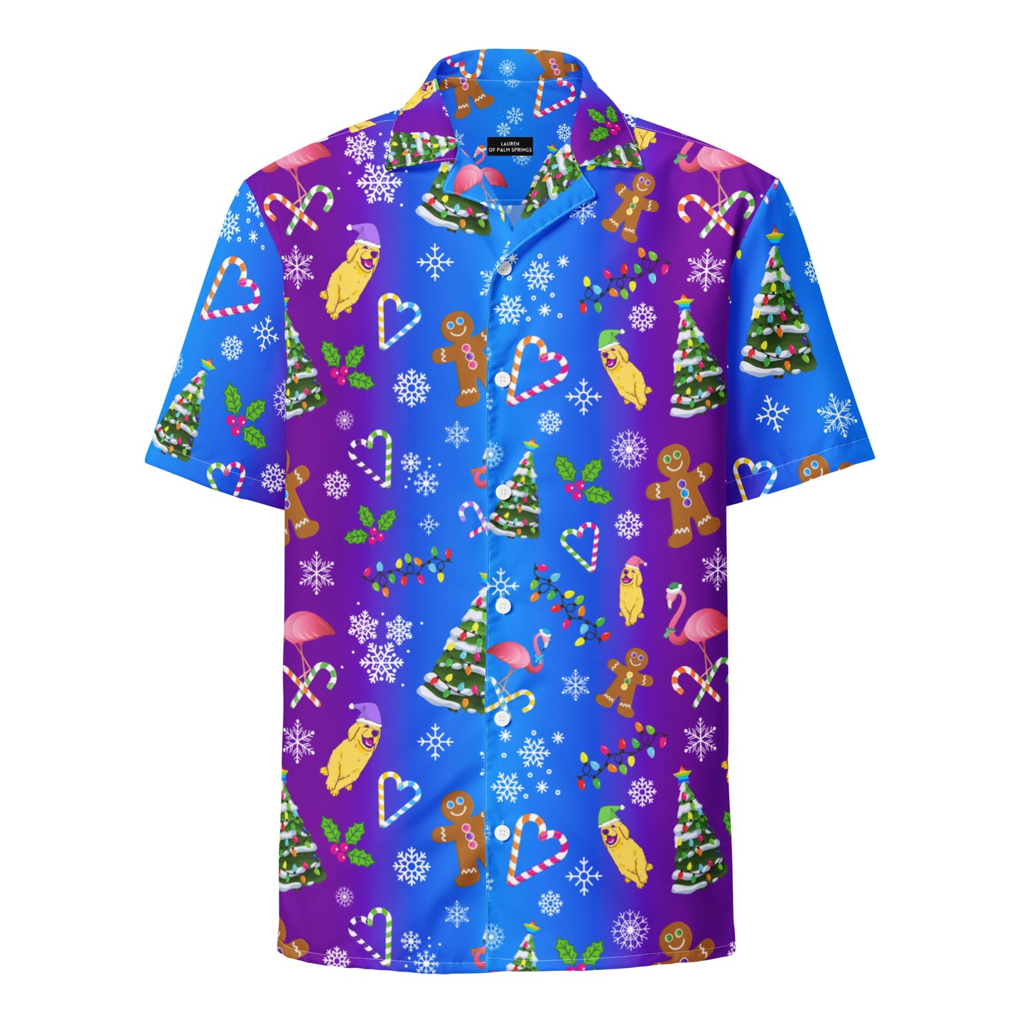"A Holly Jolly Y2K" Unisex button shirt