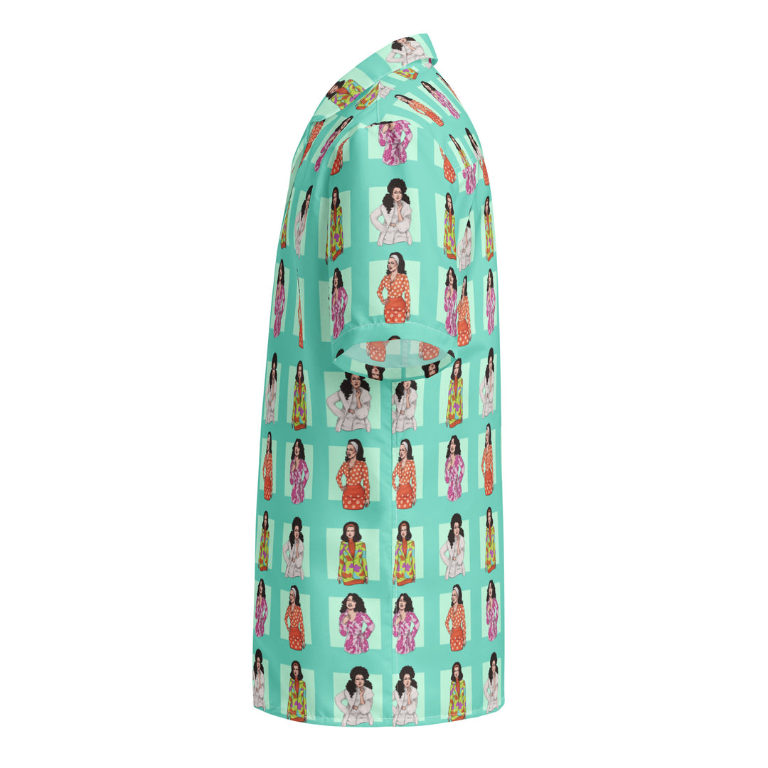 "The Flashing Girl" button shirt