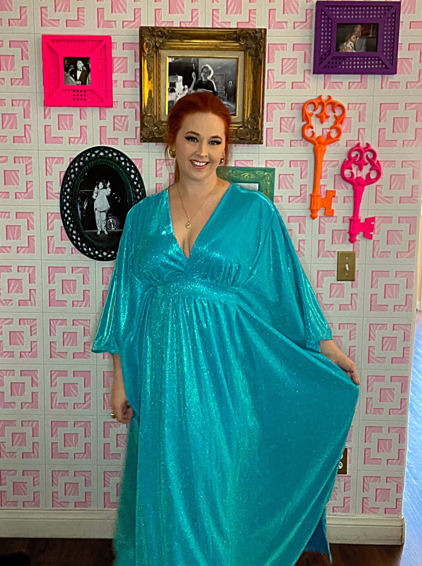 “The Beyond The Sea” Glitter Lurex Caftan