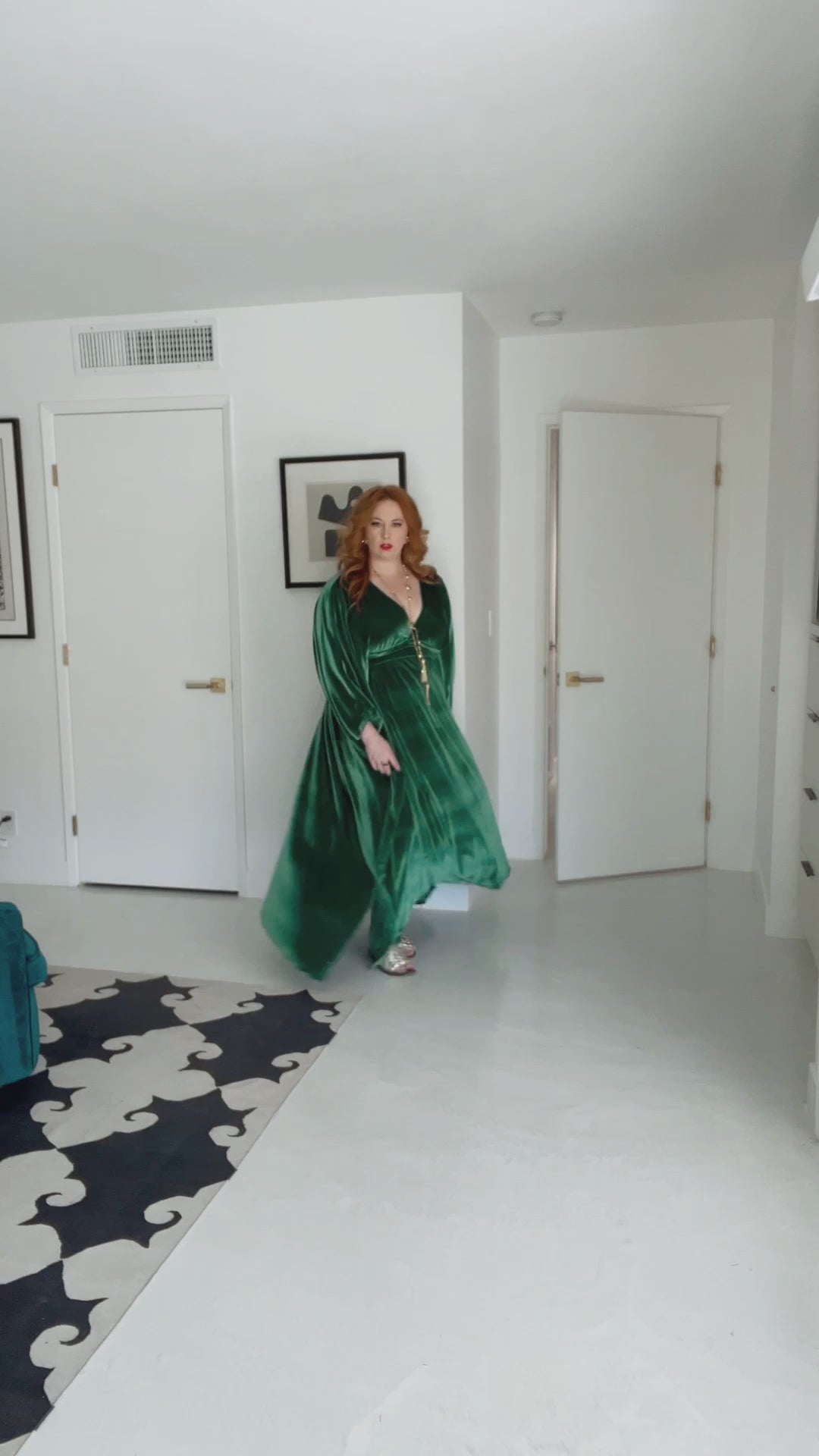 'The Lucky Girl' Velvet Caftan