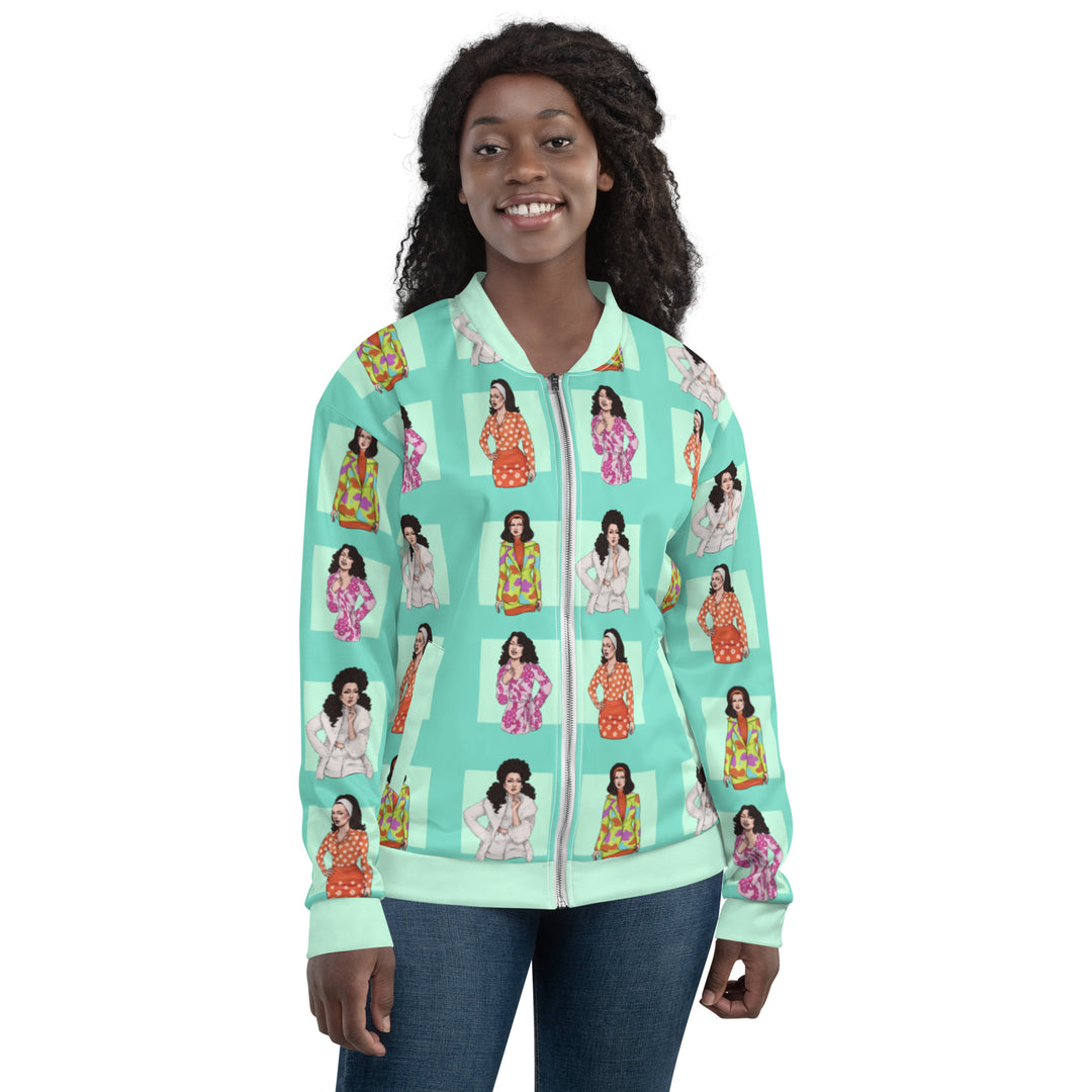 “The Flashing Girl” Unisex Bomber Jacket