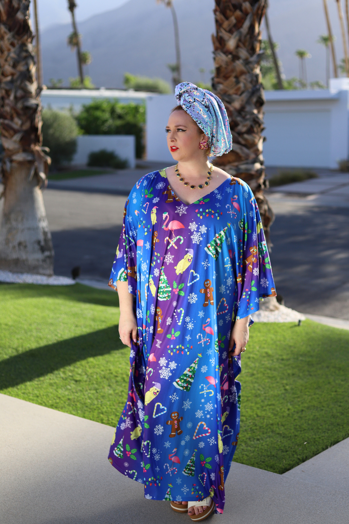 Clearance 'The Holly Jolly Y2K" Ultra Lounge Caftan SHIPS NOW