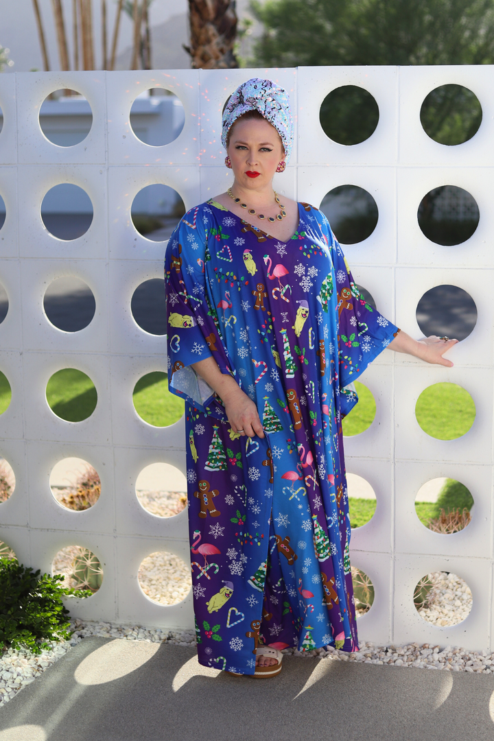 Clearance 'The Holly Jolly Y2K" Ultra Lounge Caftan SHIPS NOW