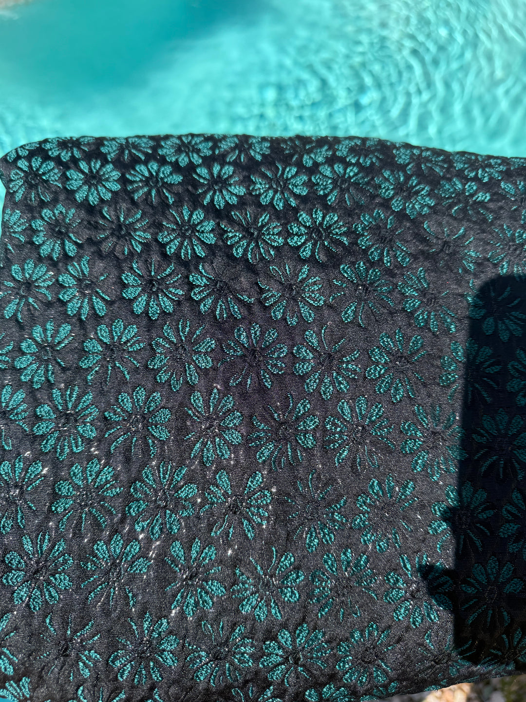 Sample Sale #2: Green & Black Flower Brocade L/XL Mid V & 3X Mid V