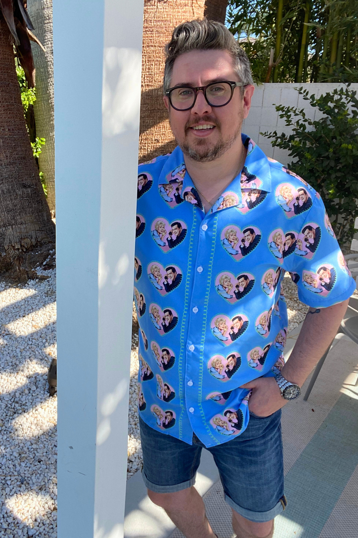 "The Party Line" button shirt