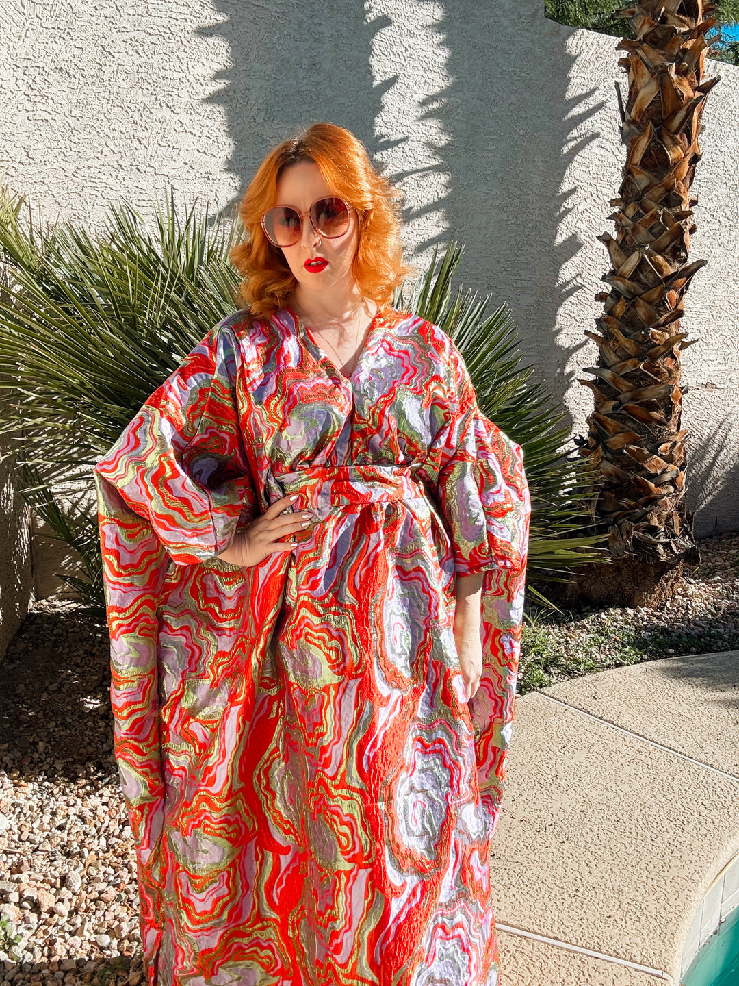 “The Citrus Squeeze” Brocade Caftan