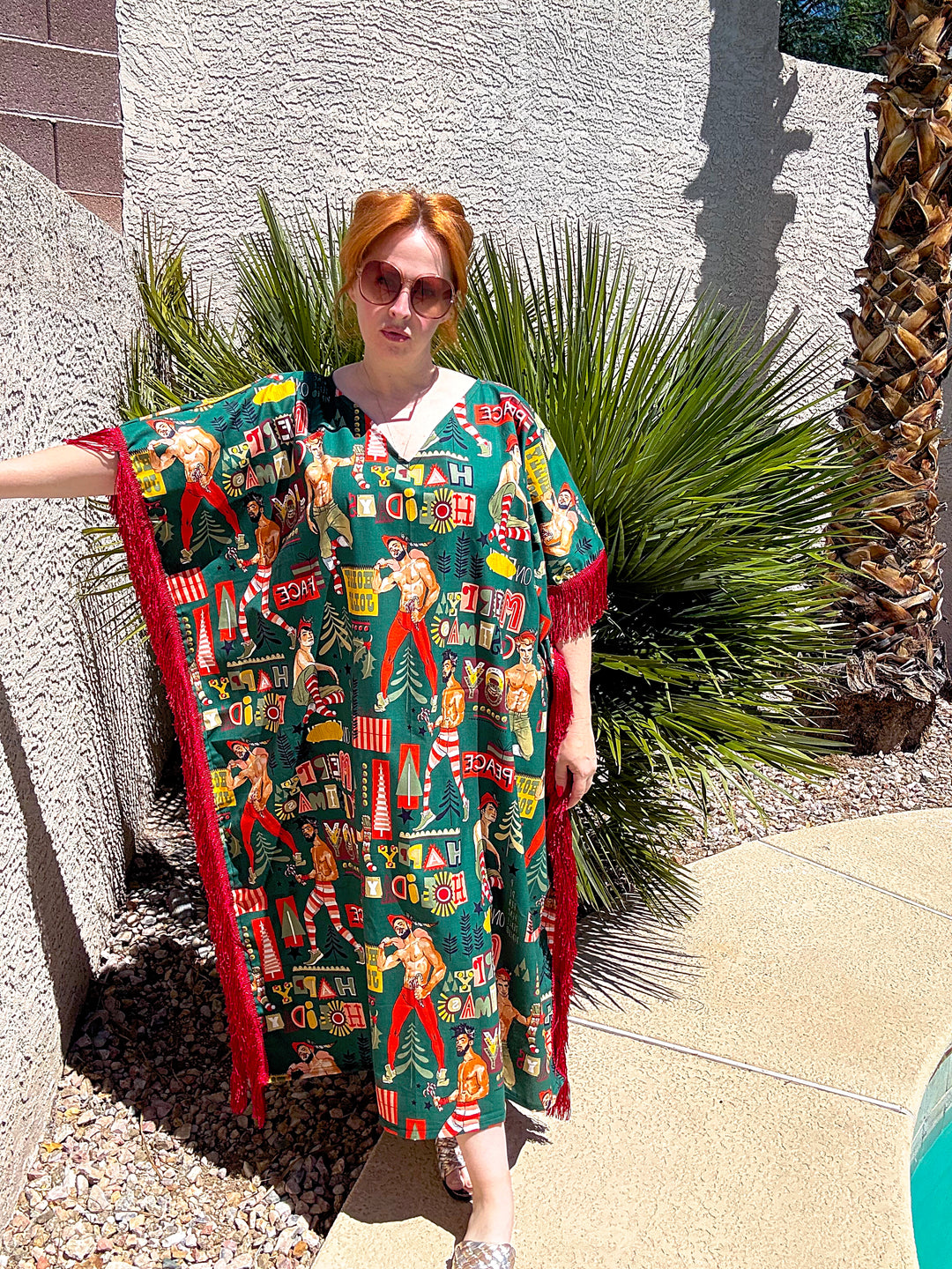 SAMPLE SALE Santa's Helpers Cotton Caftan