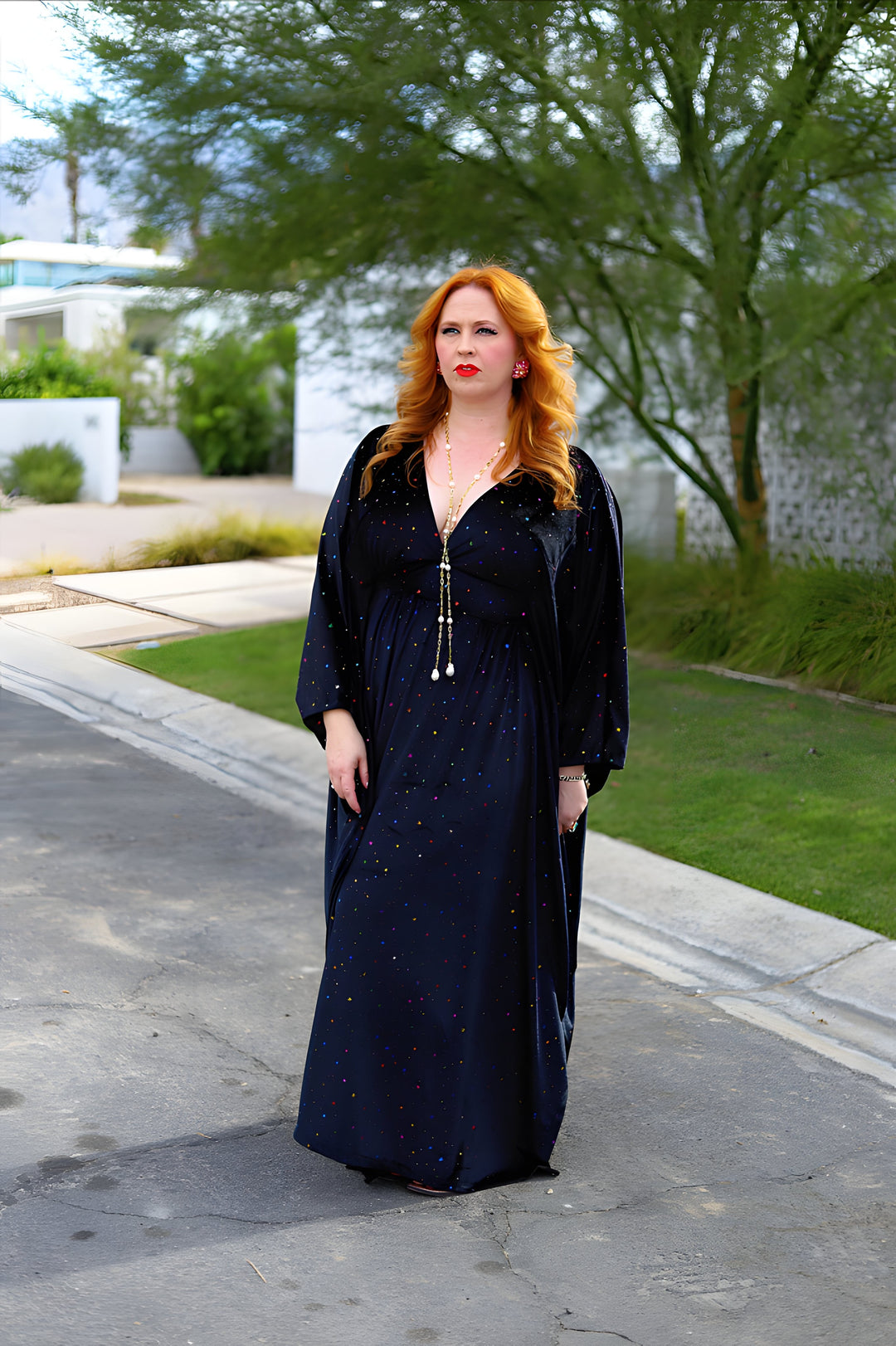 'The Starland' Velvet Caftan