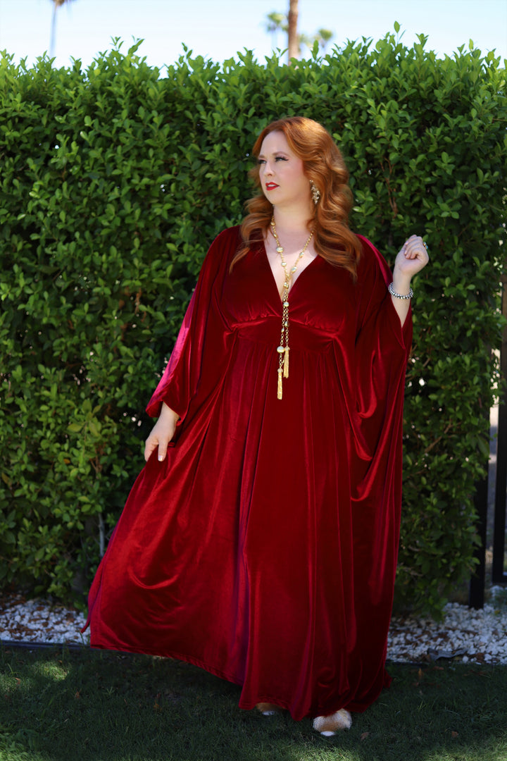 “The Red Hot” Velvet Caftan