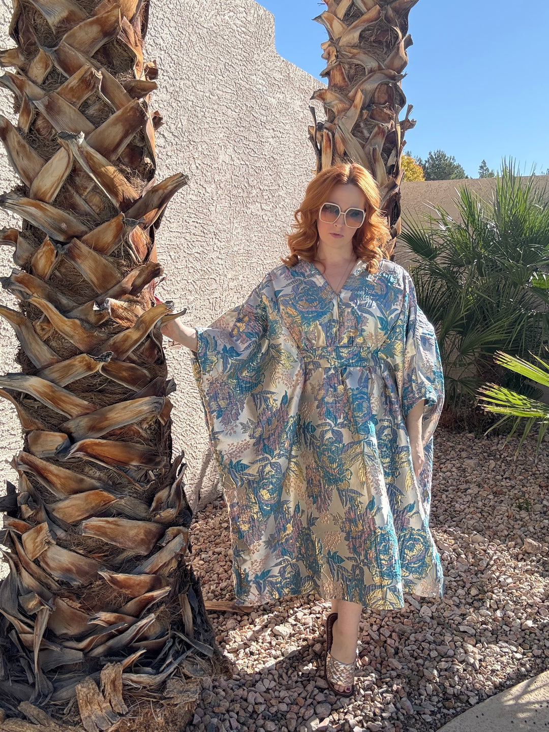 Sample Sale #2 L/XL Mid V Frozé Cocktail Length Brocade