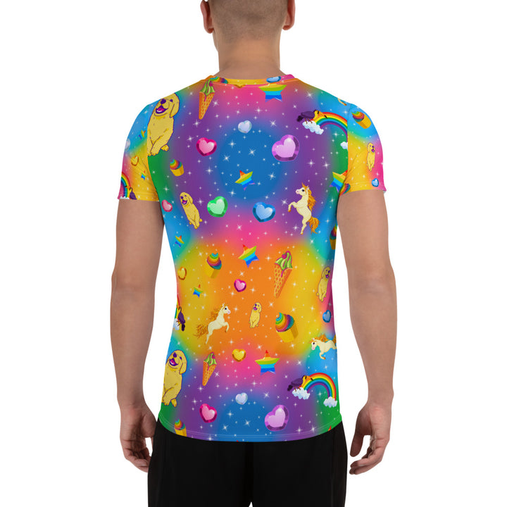 "Y2K Vibez" All-Over Print Men's Athletic T-shirt