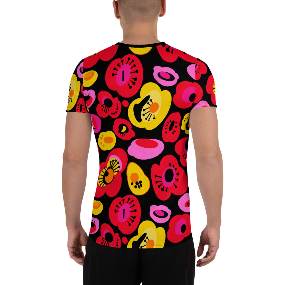 "The Poppy" All-Over Print Men's Athletic T-shirt