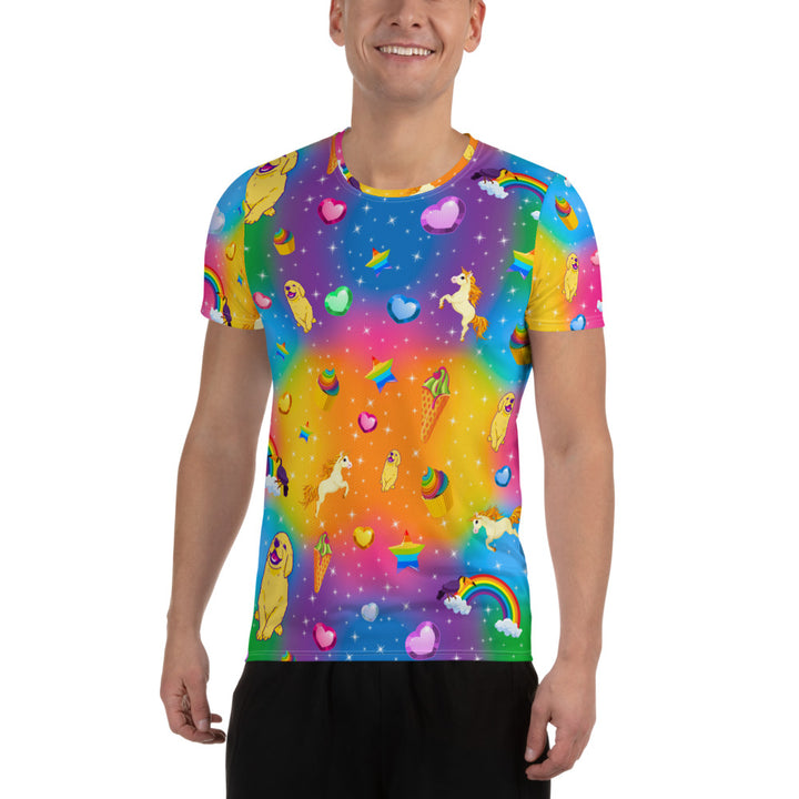 "Y2K Vibez" All-Over Print Men's Athletic T-shirt