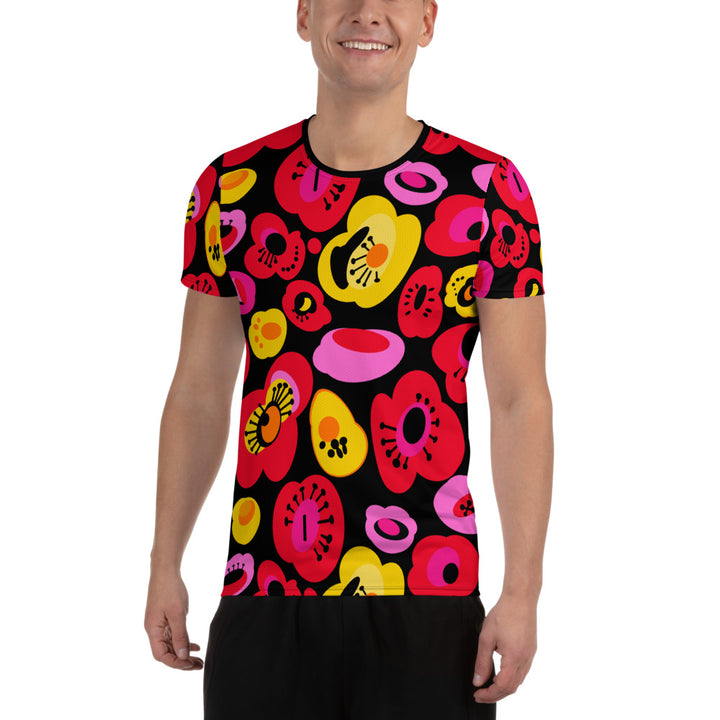 "The Poppy" All-Over Print Men's Athletic T-shirt