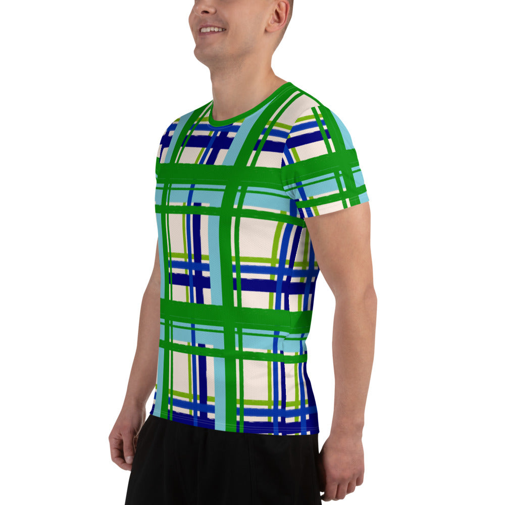 "On the Green" All-Over Print Men's Athletic T-shirt