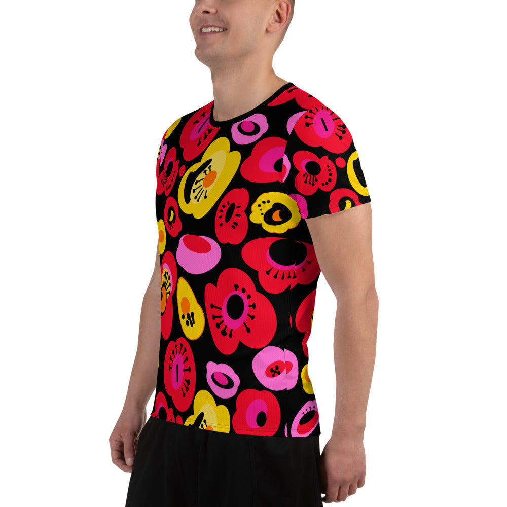 "The Poppy" All-Over Print Men's Athletic T-shirt