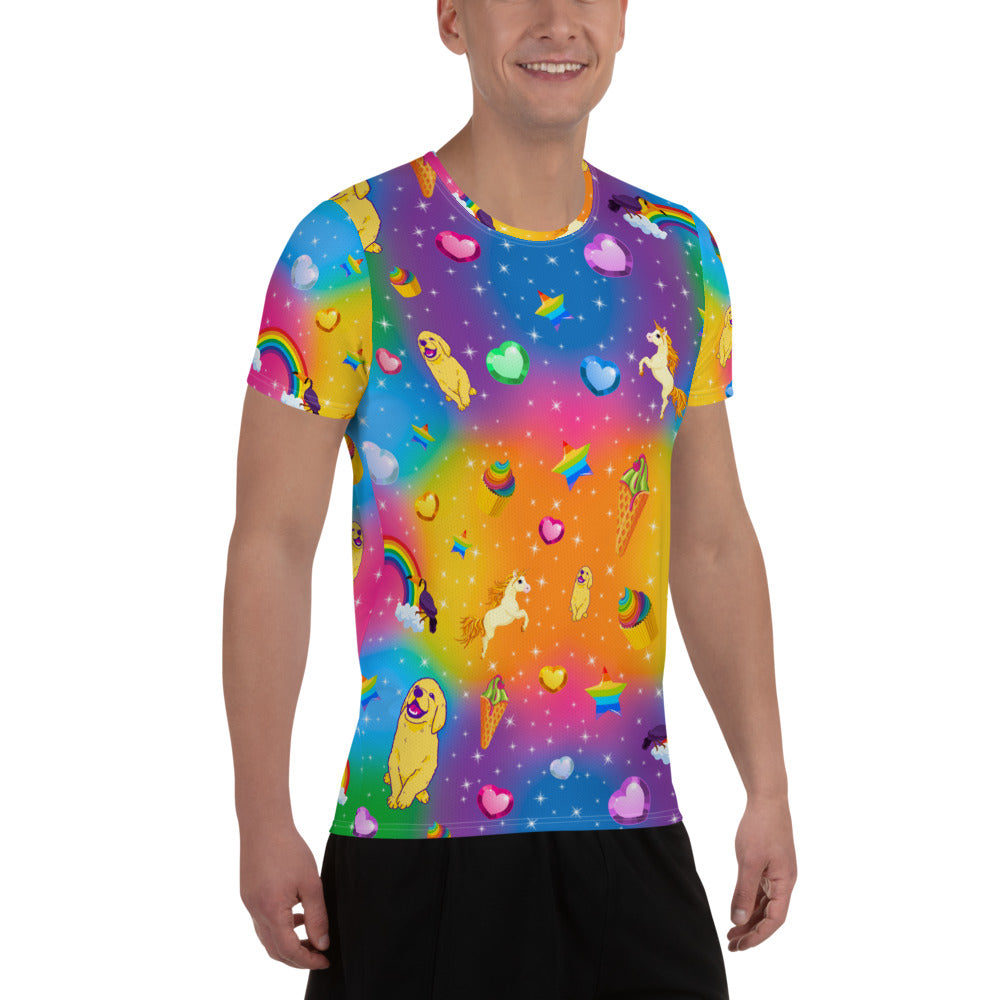 "Y2K Vibez" All-Over Print Men's Athletic T-shirt