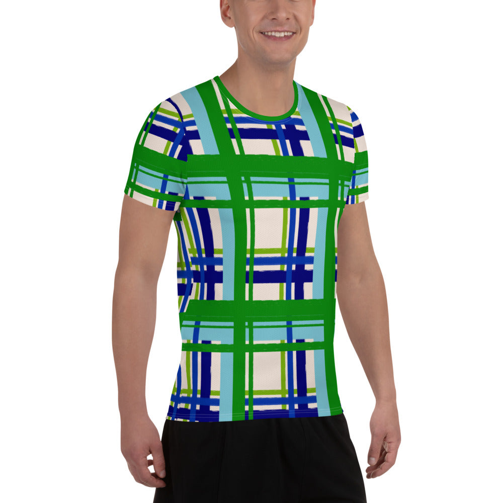 "On the Green" All-Over Print Men's Athletic T-shirt