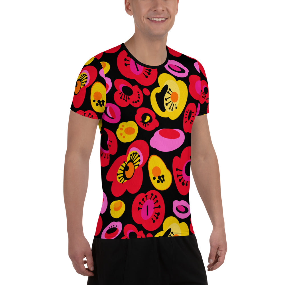 "The Poppy" All-Over Print Men's Athletic T-shirt