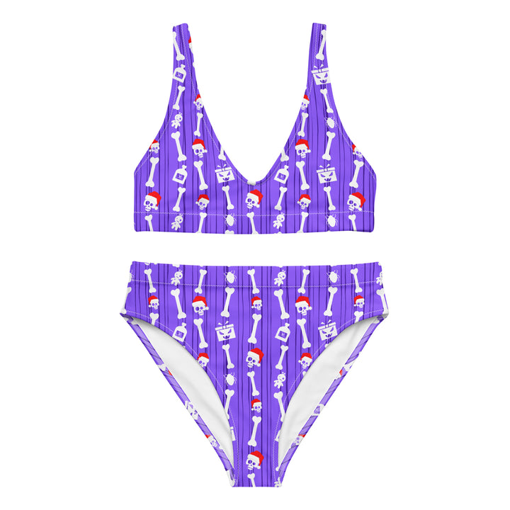"Bone Daddy Claws" Recycled high-waisted bikini