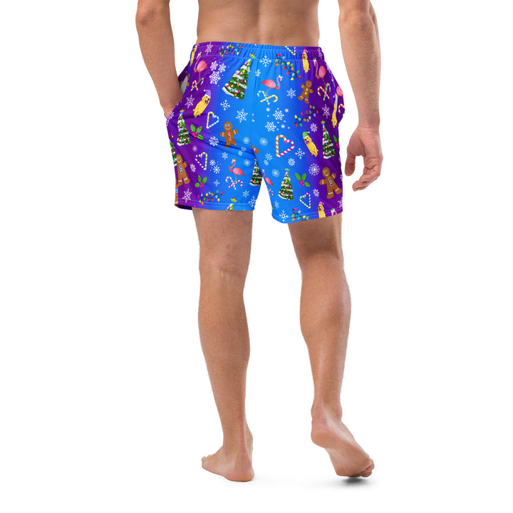 "Holly Jolly Y2K" Men's swim trunks