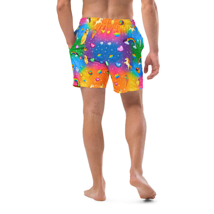 "Y2K Vibez" Men's swim trunks