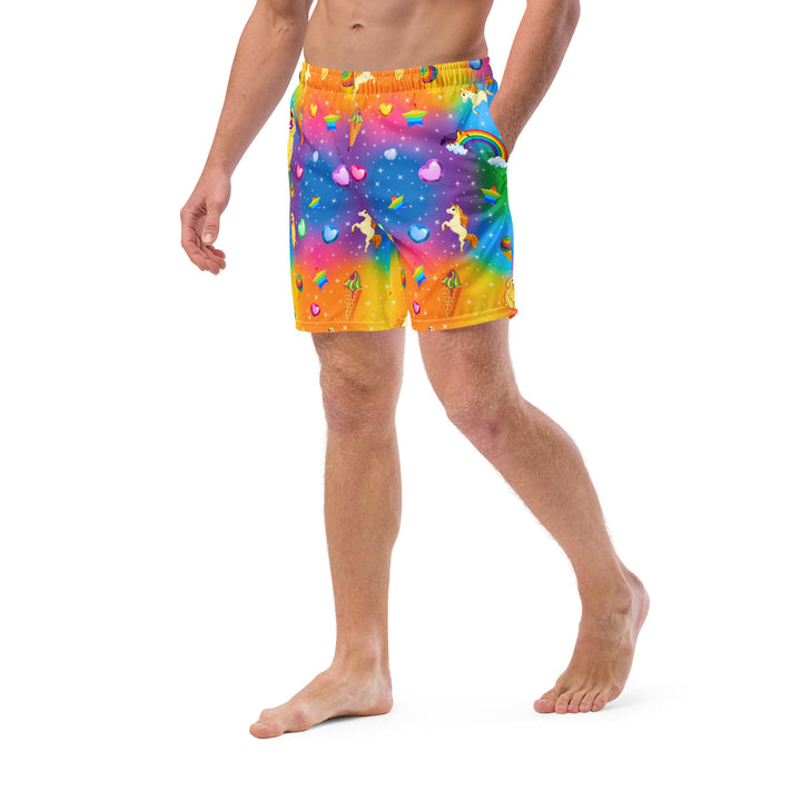 "Y2K Vibez" Men's swim trunks