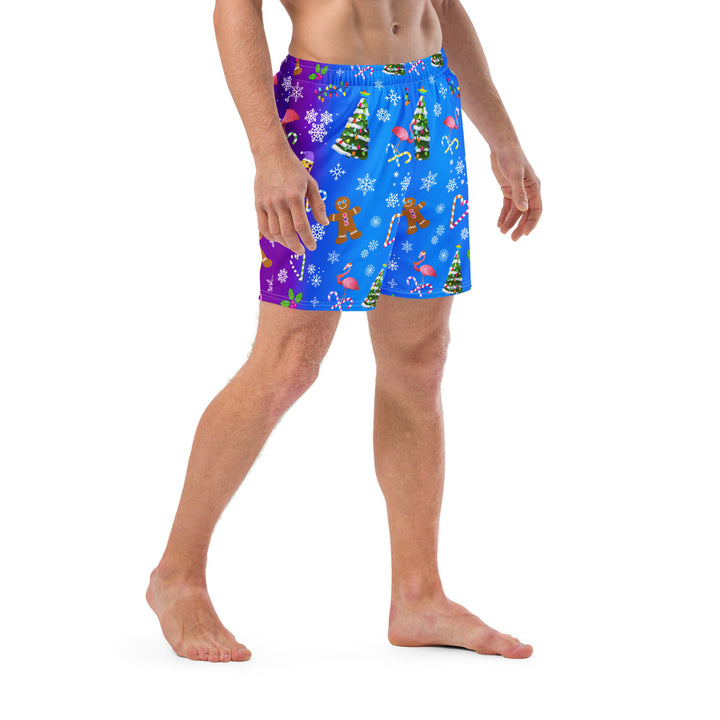 "Holly Jolly Y2K" Men's swim trunks