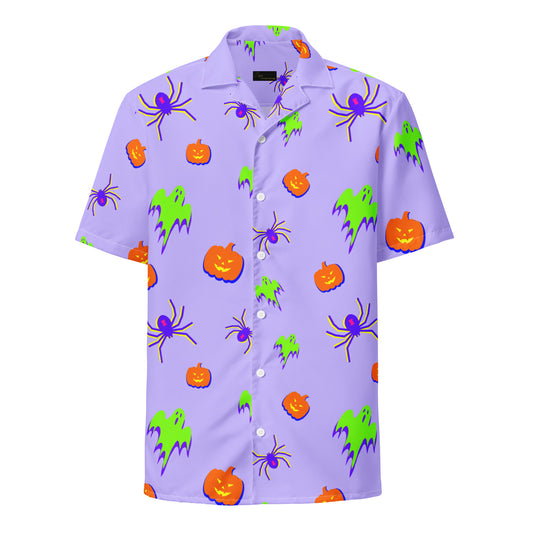"All Tricks No Treats" Unisex button shirt