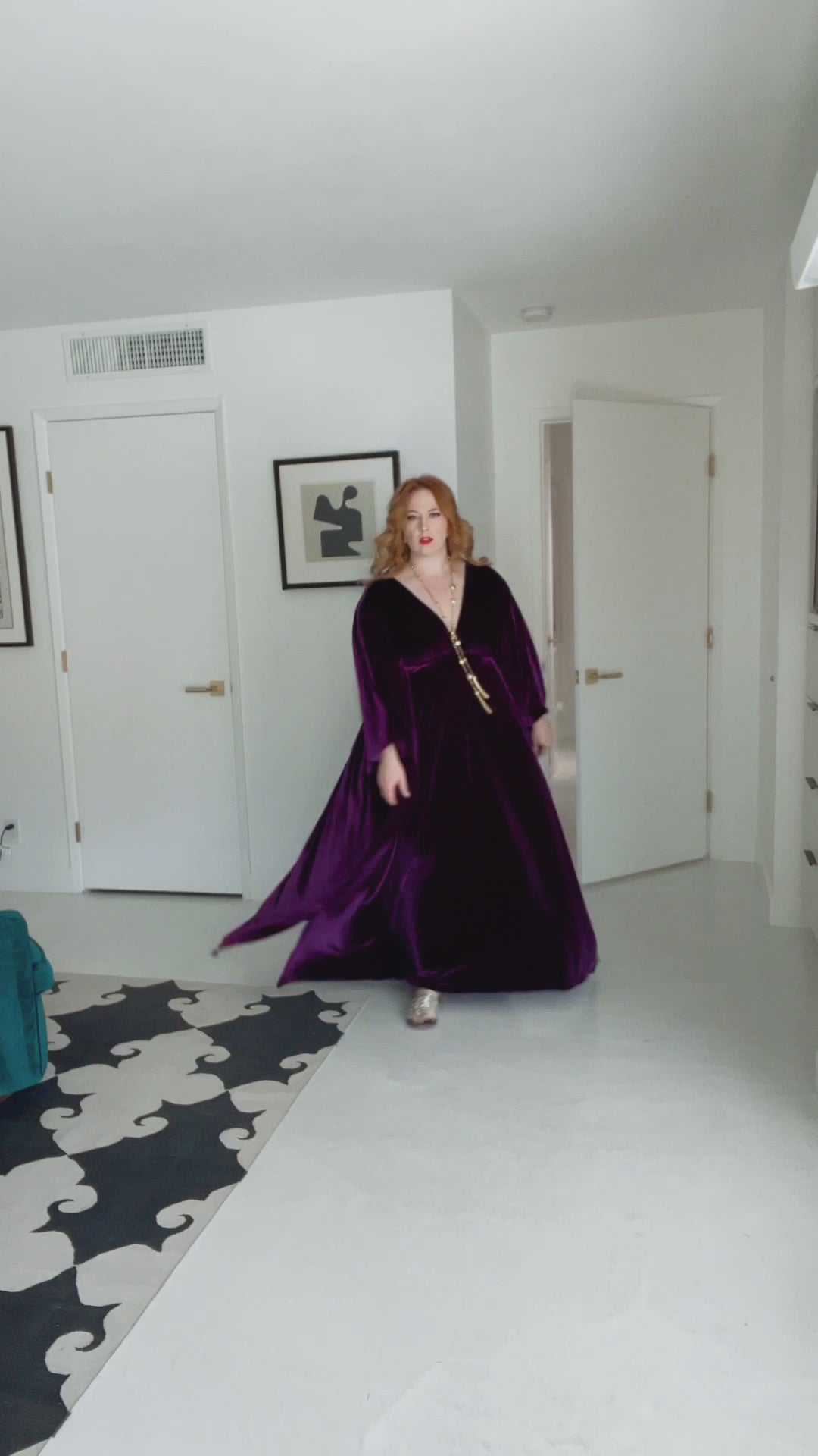 "The Empress" Velvet Caftan