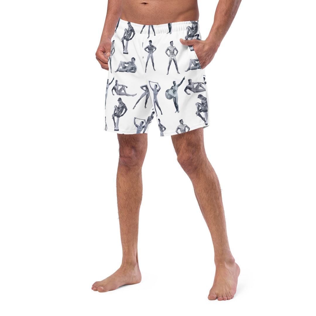 Beefcake Beach Bikini Bingo Men's swim trunks