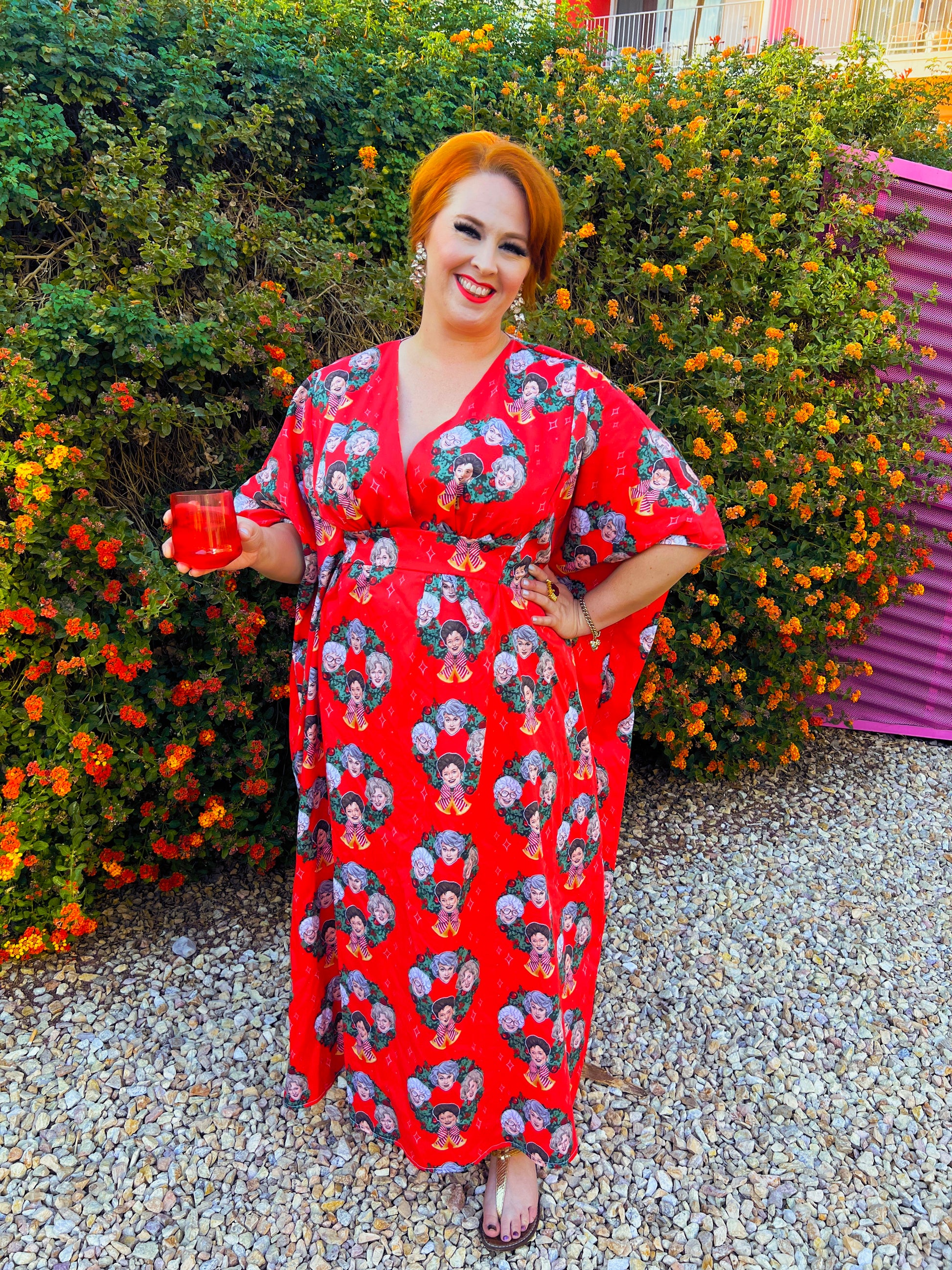 “The Merry in Miami” 100% Organic Cotton Caftan – Lauren of Palm Springs